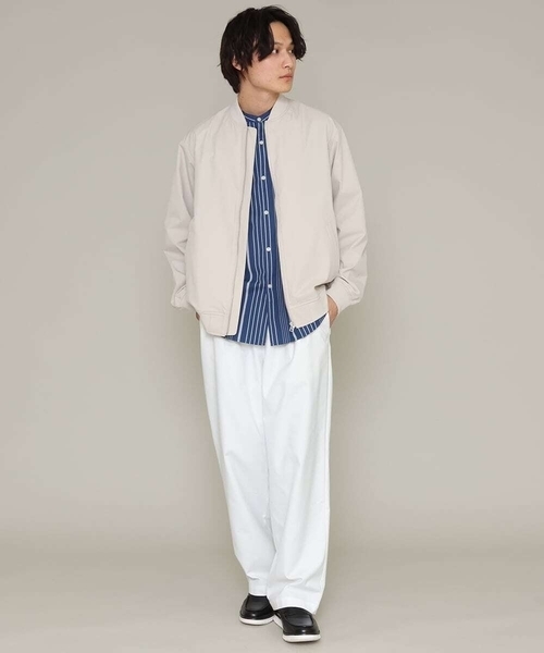 a.v.v(アーヴェヴェ)の「ストライプ柄バンドカラーワイドシャツ(シャツ/ブラウス・メンズ・ホワイト/ブルー・46/48/50)」の16枚目の写真