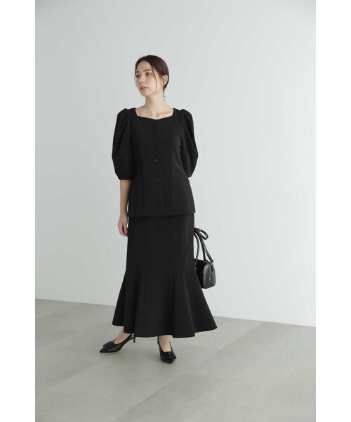 JILL STUART（ジルスチュアート）の「◆ストレッチダブルクロストップス（シャツ/ブラウス・レディース・ブラック・SMALL/MEDIUM）」の3枚目の写真