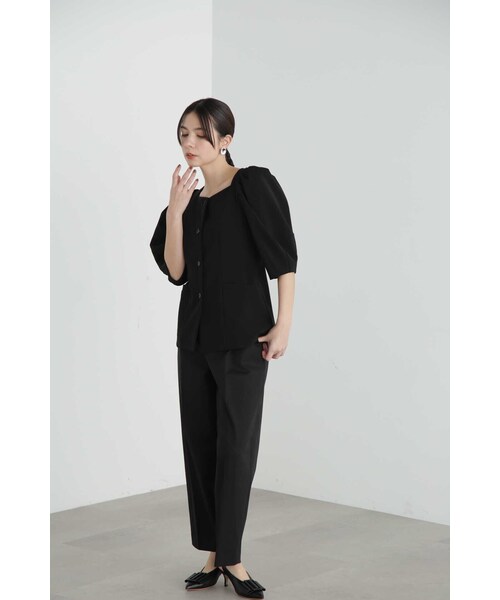 JILL STUART（ジルスチュアート）の「◆ストレッチダブルクロストップス（シャツ/ブラウス・レディース・ブラック・SMALL/MEDIUM）」の5枚目の写真