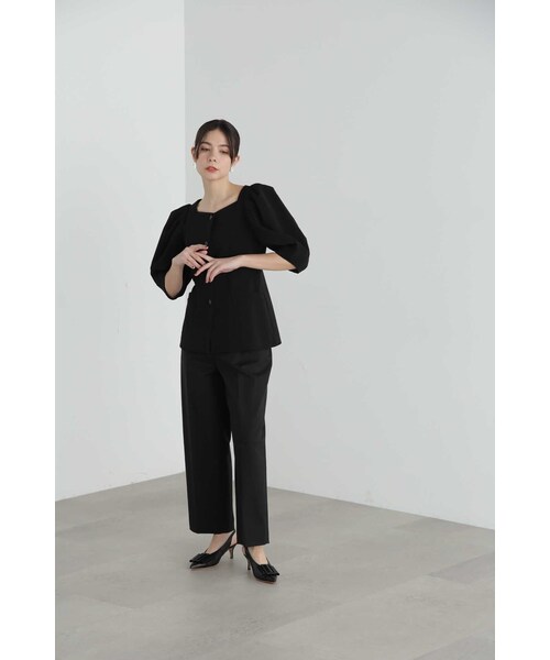 JILL STUART（ジルスチュアート）の「◆ストレッチダブルクロストップス（シャツ/ブラウス・レディース・ブラック・SMALL/MEDIUM）」の6枚目の写真