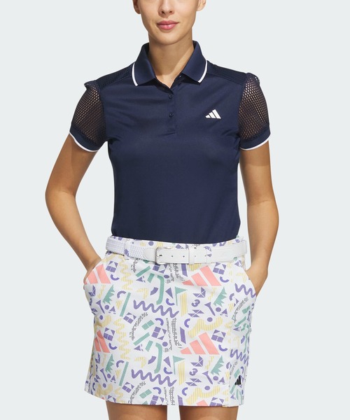 【セール】ファブリックミックス 半袖ポロシャツ【adidas Golf/アディダスゴルフ】（ポロシャツ）｜adidas（アディダス）