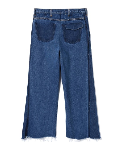 77circa（ナナナナサーカ）の「77CIRCA(ナナナナサーカ) circa make switching denim wide slacks（デニムパンツ・メンズ・ブルー・34）」の2枚目の写真