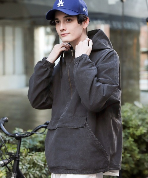 デニムアノラックパーカー