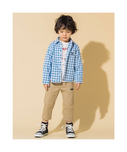 Noeil aime BeBe(ノイユエイムベベ)の「Noeil aime BeBe/【 お揃い 】 胸 ポケット 付き チェック シャツ (90~130cm)(シャツ/ブラウス・キッズ・ブルー系その他/グリーン系その他・100/110/120/90/130)」の5枚目の写真