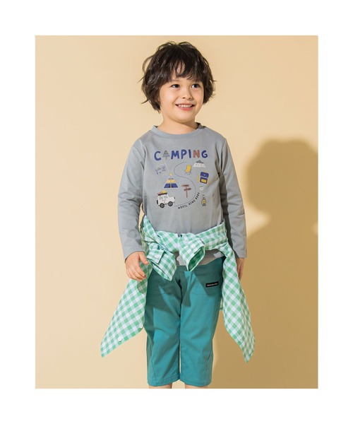 Noeil aime BeBe(ノイユエイムベベ)の「Noeil aime BeBe/【 お揃い 】 胸 ポケット 付き チェック シャツ (90~130cm)(シャツ/ブラウス・キッズ・ブルー系その他/グリーン系その他・100/110/120/90/130)」の9枚目の写真