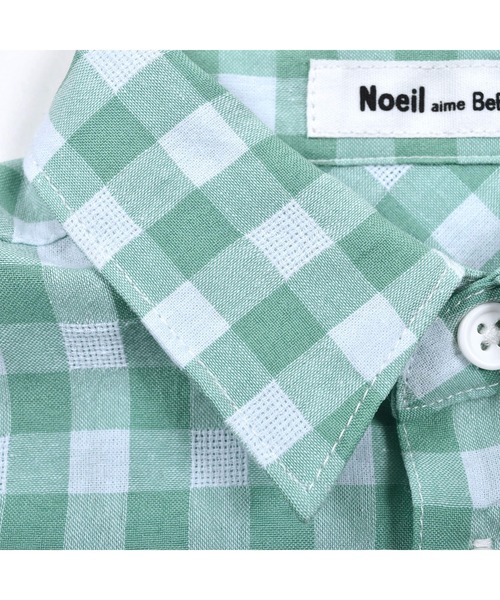 Noeil aime BeBe(ノイユエイムベベ)の「Noeil aime BeBe/【 お揃い 】 胸 ポケット 付き チェック シャツ (90~130cm)(シャツ/ブラウス・キッズ・ブルー系その他/グリーン系その他・100/110/120/90/130)」の12枚目の写真