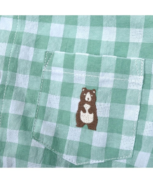 Noeil aime BeBe(ノイユエイムベベ)の「Noeil aime BeBe/【 お揃い 】 胸 ポケット 付き チェック シャツ (90~130cm)(シャツ/ブラウス・キッズ・ブルー系その他/グリーン系その他・100/110/120/90/130)」の13枚目の写真