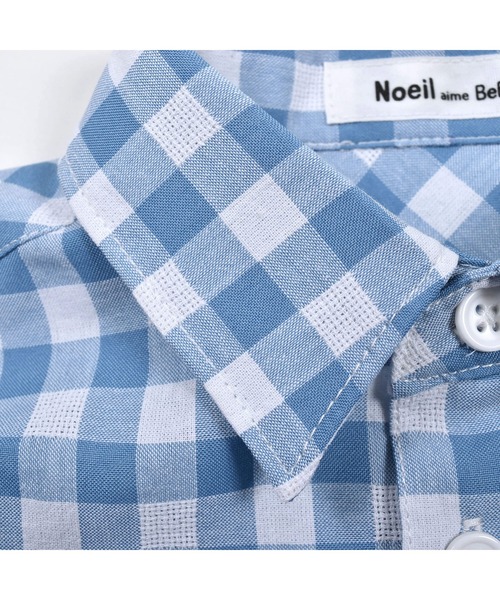 Noeil aime BeBe(ノイユエイムベベ)の「Noeil aime BeBe/【 お揃い 】 胸 ポケット 付き チェック シャツ (90~130cm)(シャツ/ブラウス・キッズ・ブルー系その他/グリーン系その他・100/110/120/90/130)」の19枚目の写真