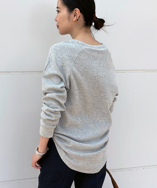 AP STUDIO(エーピーストゥディオ)の「SCENTOF ワッフルTシャツ(Tシャツ/カットソー・レディース・ホワイト/グレー・FREE)」の9枚目の写真