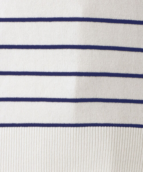 100回洗えるボーダーミドル丈プルオーバー