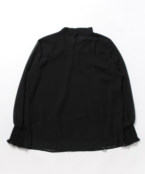 Ritzy(リッツィー)の「袖シアーブラウス(シャツ/ブラウス・レディース・グリーン/ネイビー/ホワイト/ブラック/ワイン・M/L)」の22枚目の写真