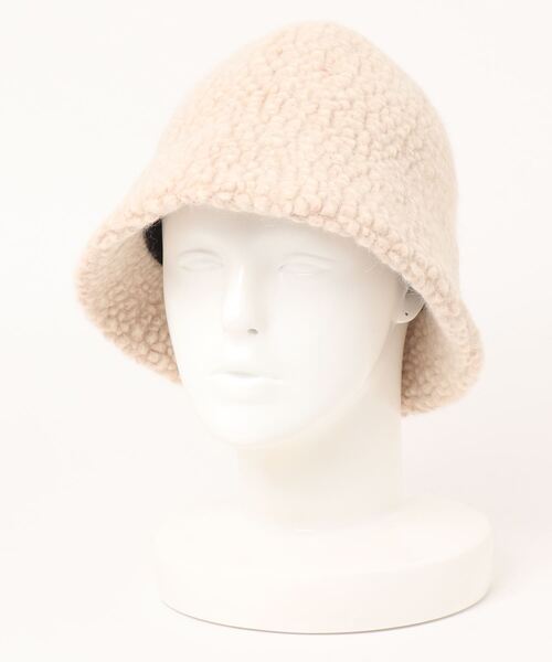 tone（トーン）の「【gratin】ラムウール風バケットハット（ハット・レディース・ホワイト/ブラック/ベージュ/ブルー/アイボリー・FREE）」の13枚目の写真