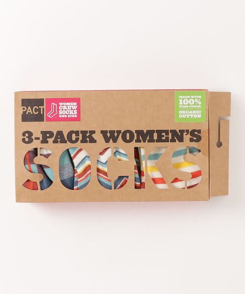 PACT(パクト)の「PACT (パクト) 3P Women's Crew Sock レディース クルーソックス 3足入りボックス(ソックス/靴下・レディース・その他/その他1・ONE SIZE)」の2枚目の写真