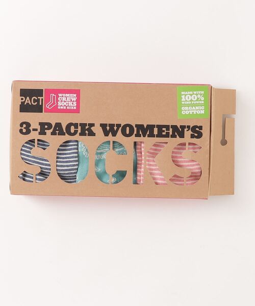 PACT(パクト)の「PACT (パクト) 3P Women's Crew Sock レディース クルーソックス 3足入りボックス(ソックス/靴下・レディース・その他/その他1・ONE SIZE)」の1枚目の写真