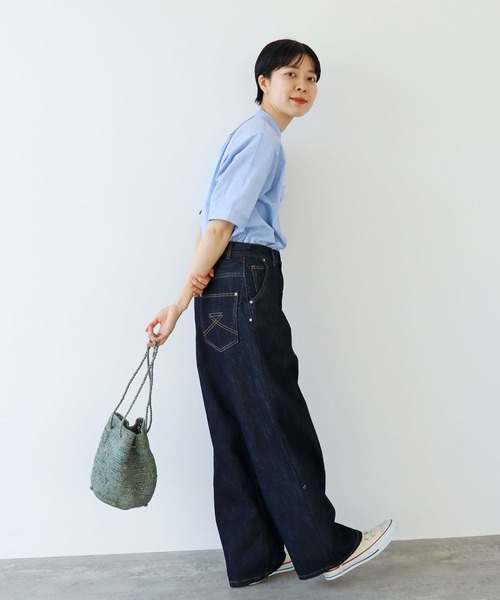 PAR ICI（パーリッシィ）の「【WEB別注】ラフィアかぎ編み ポップコーンドットカゴBAG（かごバッグ・レディース・アイボリー/ピンク/グリーン・FREE）」の9枚目の写真