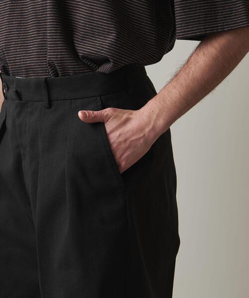 Steven Alan（スティーブンアラン）の「＜Steven Alan＞ HPSK 2PLEATED DRESS SHORT PANTS/パンツ（スラックス・メンズ・オリーブ/ブラック・XL/S/M/L）」の8枚目の写真