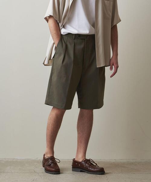 Steven Alan（スティーブンアラン）の「＜Steven Alan＞ HPSK 2PLEATED DRESS SHORT PANTS/パンツ（スラックス・メンズ・オリーブ/ブラック・XL/S/M/L）」の17枚目の写真