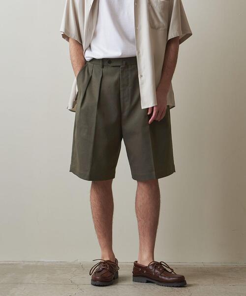 Steven Alan（スティーブンアラン）の「＜Steven Alan＞ HPSK 2PLEATED DRESS SHORT PANTS/パンツ（スラックス・メンズ・オリーブ/ブラック・XL/S/M/L）」の18枚目の写真