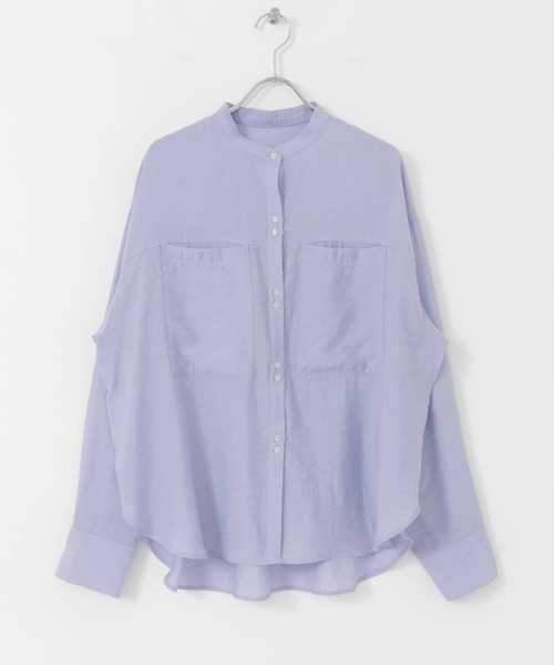 ITEMS URBANRESEARCH（アイテムズ アーバンリサーチ）の「シアーポケットシャツ（シャツ/ブラウス・レディース・ブラック/ホワイト/ブルー・FREE）」の5枚目の写真