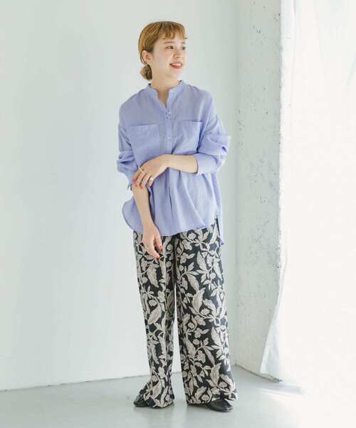 ITEMS URBANRESEARCH（アイテムズ アーバンリサーチ）の「シアーポケットシャツ（シャツ/ブラウス・レディース・ブラック/ホワイト/ブルー・FREE）」の13枚目の写真