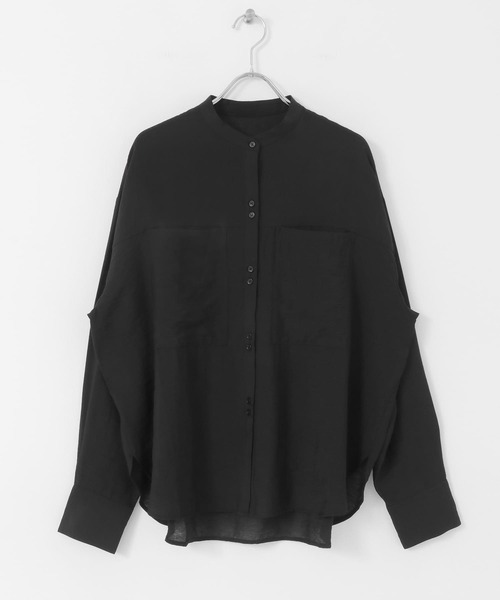 ITEMS URBANRESEARCH（アイテムズ アーバンリサーチ）の「シアーポケットシャツ（シャツ/ブラウス・レディース・ブラック/ホワイト/ブルー・FREE）」の19枚目の写真