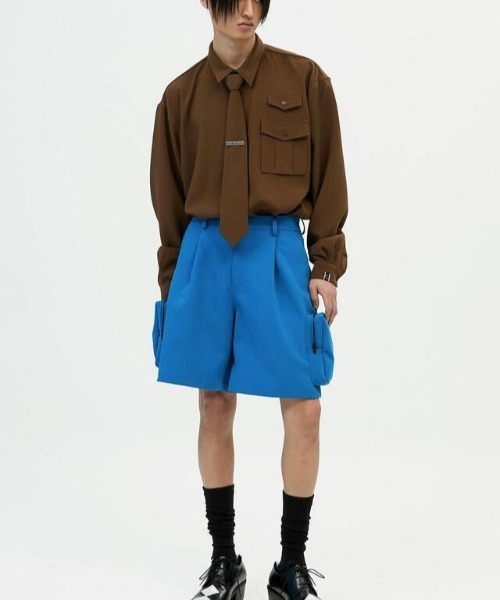 ESC STUDIO（イーエスシースタジオ）の「【ESC STUDIO/イーエスシースタジオ】multi pocket shorts/ ポケット ショーツ ハーフパンツ（カーゴパンツ・メンズ・ブラック/ブルー・01/02）」の11枚目の写真