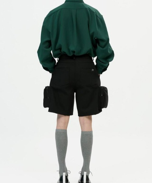 ESC STUDIO（イーエスシースタジオ）の「【ESC STUDIO/イーエスシースタジオ】multi pocket shorts/ ポケット ショーツ ハーフパンツ（カーゴパンツ・メンズ・ブラック/ブルー・01/02）」の10枚目の写真