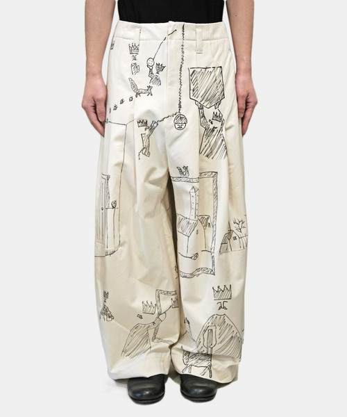 SHINYAKOZUKA(シンヤコヅカ)の「【SHINYAKOZUKA】BAGGY WITH DRAWING(その他パンツ・メンズ・キナリ・SMALL/MEDIUM)」の1枚目の写真