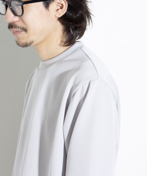 GLOSTER（グロスター）の「【GLOSTER/グロスター】針抜きニットソー クルーネックロンT ワンポイントロゴ 日本製（Tシャツ/カットソー・メンズ・チャコールグレー/アイボリー/イエロー・M/L/S）」の18枚目の写真