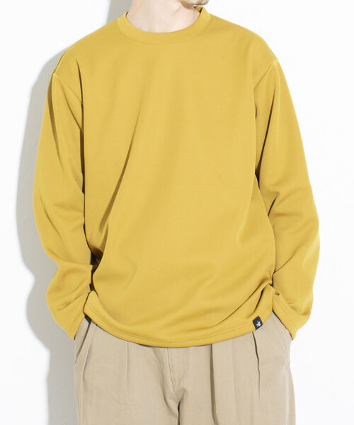 GLOSTER（グロスター）の「【GLOSTER/グロスター】針抜きニットソー クルーネックロンT ワンポイントロゴ 日本製（Tシャツ/カットソー・メンズ・チャコールグレー/アイボリー/イエロー・M/L/S）」の12枚目の写真