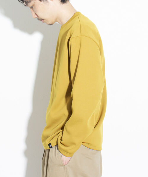 GLOSTER（グロスター）の「【GLOSTER/グロスター】針抜きニットソー クルーネックロンT ワンポイントロゴ 日本製（Tシャツ/カットソー・メンズ・チャコールグレー/アイボリー/イエロー・M/L/S）」の11枚目の写真