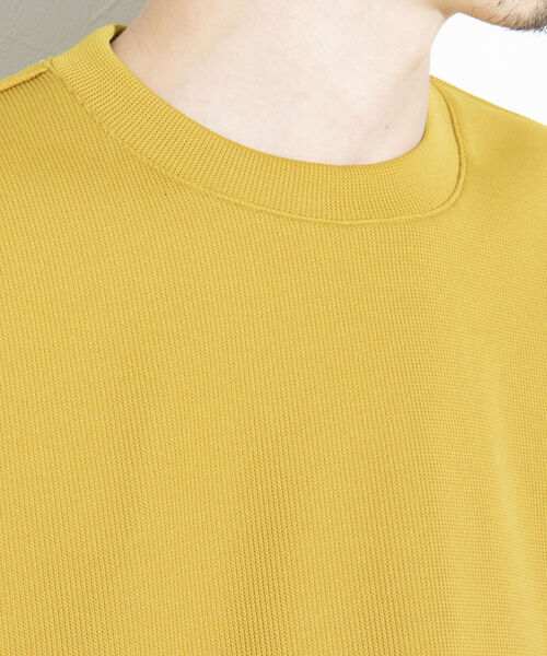 GLOSTER（グロスター）の「【GLOSTER/グロスター】針抜きニットソー クルーネックロンT ワンポイントロゴ 日本製（Tシャツ/カットソー・メンズ・チャコールグレー/アイボリー/イエロー・M/L/S）」の9枚目の写真