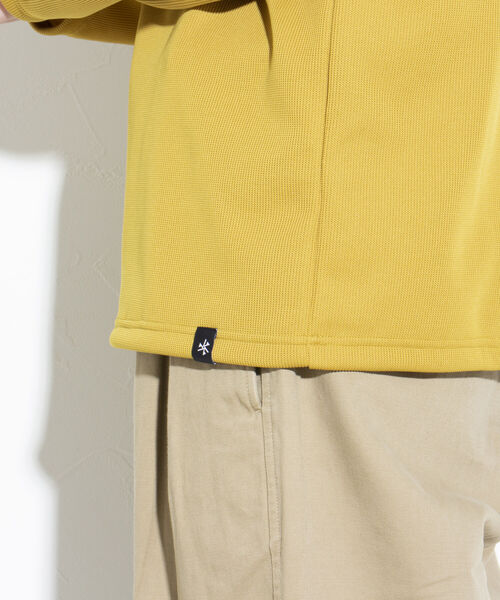 GLOSTER（グロスター）の「【GLOSTER/グロスター】針抜きニットソー クルーネックロンT ワンポイントロゴ 日本製（Tシャツ/カットソー・メンズ・チャコールグレー/アイボリー/イエロー・M/L/S）」の6枚目の写真