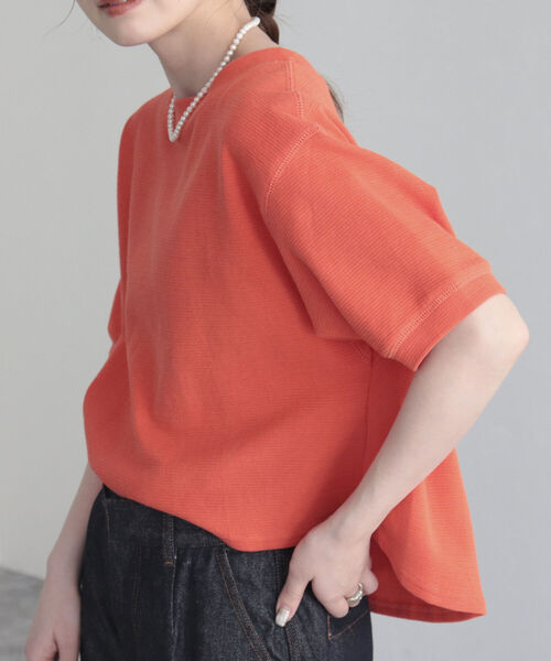 fredy emue（フレディエミュ）の「ラッセルクロプト丈プルオーバーカットソー（Tシャツ/カットソー・レディース・ベージュ/オフホワイト/オレンジ/ブラック・38）」の22枚目の写真