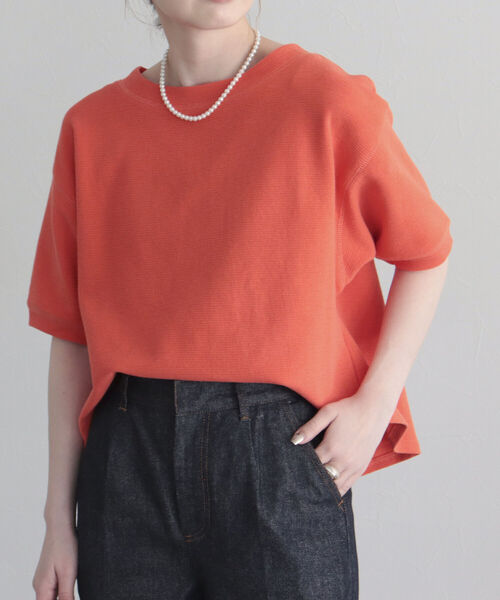 fredy emue（フレディエミュ）の「ラッセルクロプト丈プルオーバーカットソー（Tシャツ/カットソー・レディース・ベージュ/オフホワイト/オレンジ/ブラック・38）」の6枚目の写真