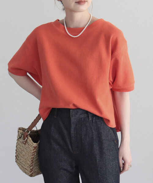 fredy emue（フレディエミュ）の「ラッセルクロプト丈プルオーバーカットソー（Tシャツ/カットソー・レディース・ベージュ/オフホワイト/オレンジ/ブラック・38）」の16枚目の写真