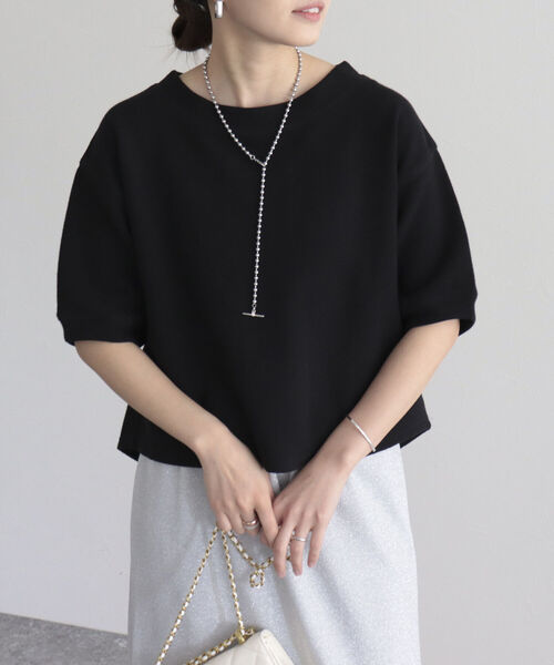 fredy emue（フレディエミュ）の「ラッセルクロプト丈プルオーバーカットソー（Tシャツ/カットソー・レディース・ベージュ/オフホワイト/オレンジ/ブラック・38）」の13枚目の写真