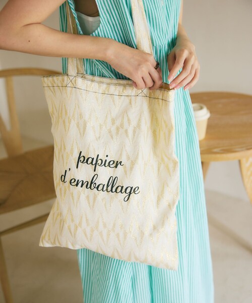 FREAK'S STORE（フリークスストア）の「ジャガードインドトート(トートバッグ)【限定展開】（トートバッグ・レディース・オフホワイト/ブルー/グリーン・ONE SIZE）」の6枚目の写真