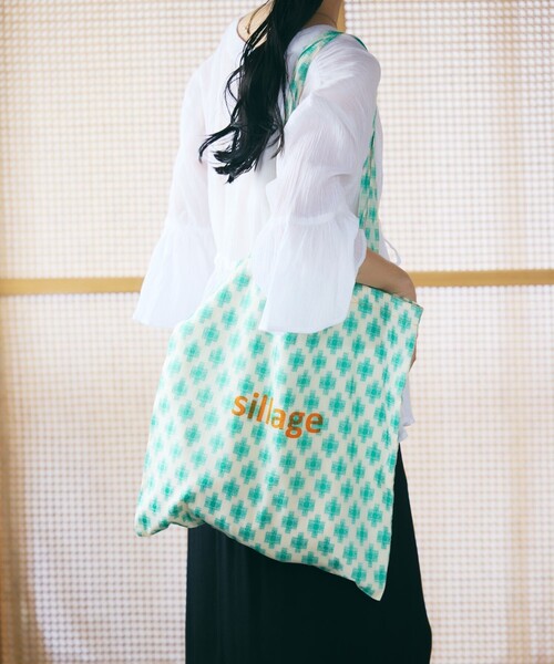 FREAK'S STORE（フリークスストア）の「ジャガードインドトート(トートバッグ)【限定展開】（トートバッグ・レディース・オフホワイト/ブルー/グリーン・ONE SIZE）」の7枚目の写真