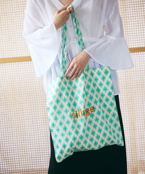 FREAK'S STORE（フリークスストア）の「ジャガードインドトート(トートバッグ)【限定展開】（トートバッグ・レディース・オフホワイト/ブルー/グリーン・ONE SIZE）」の8枚目の写真