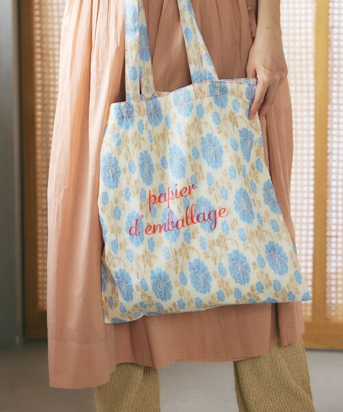 FREAK'S STORE（フリークスストア）の「ジャガードインドトート(トートバッグ)【限定展開】（トートバッグ・レディース・オフホワイト/ブルー/グリーン・ONE SIZE）」の9枚目の写真