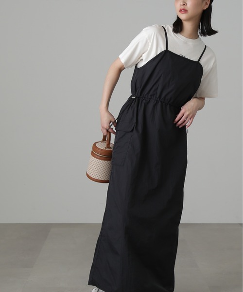 FREE'S MART（フリーズマート）の「◆ウエストドロストミリタリージャンパースカート（ワンピース・レディース・ベージュ/ブラック・FREE）」の11枚目の写真