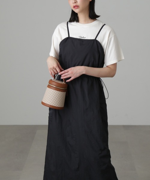 FREE'S MART（フリーズマート）の「◆ウエストドロストミリタリージャンパースカート（ワンピース・レディース・ベージュ/ブラック・FREE）」の10枚目の写真