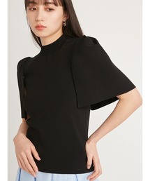 ケープスリーブニットプルオーバー