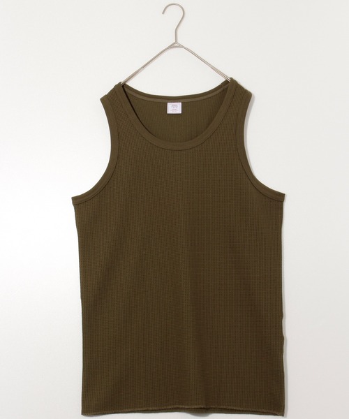 JEMORGAN（ジェーイーモーガン）の「【JEMORGAN / ジェーイーモーガン】サーマルタンクトップ（タンクトップ・メンズ・杢グレー/カーキ/ネイビー/ホワイト/ナチュラル/ブラック・L/M/XL/S）」の6枚目の写真