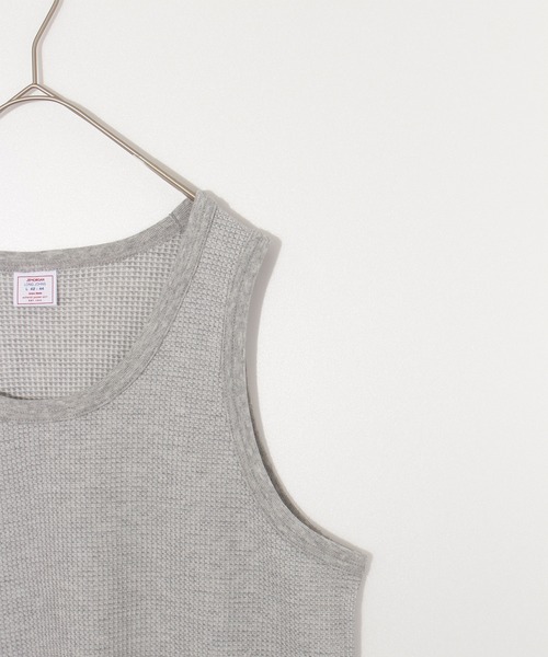 JEMORGAN（ジェーイーモーガン）の「【JEMORGAN / ジェーイーモーガン】サーマルタンクトップ（タンクトップ・メンズ・杢グレー/カーキ/ネイビー/ホワイト/ナチュラル/ブラック・L/M/XL/S）」の9枚目の写真