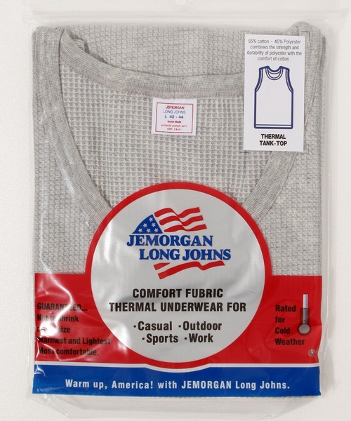 JEMORGAN（ジェーイーモーガン）の「【JEMORGAN / ジェーイーモーガン】サーマルタンクトップ（タンクトップ・メンズ・杢グレー/カーキ/ネイビー/ホワイト/ナチュラル/ブラック・L/M/XL/S）」の11枚目の写真