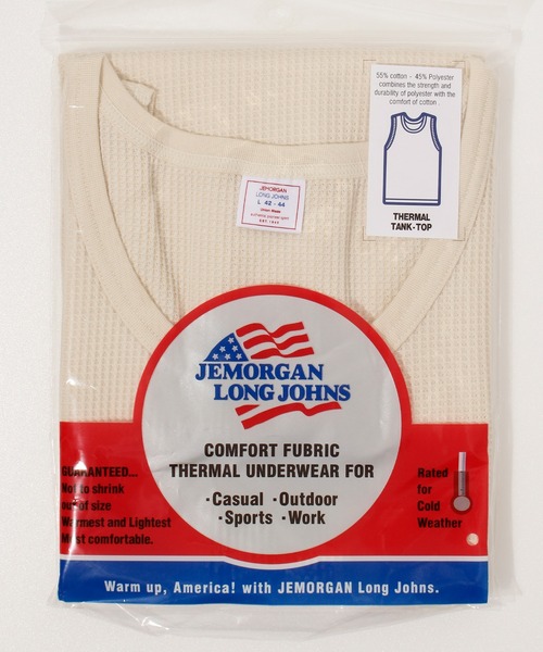 JEMORGAN（ジェーイーモーガン）の「【JEMORGAN / ジェーイーモーガン】サーマルタンクトップ（タンクトップ・メンズ・杢グレー/カーキ/ネイビー/ホワイト/ナチュラル/ブラック・L/M/XL/S）」の20枚目の写真