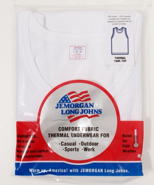 JEMORGAN（ジェーイーモーガン）の「【JEMORGAN / ジェーイーモーガン】サーマルタンクトップ（タンクトップ・メンズ・杢グレー/カーキ/ネイビー/ホワイト/ナチュラル/ブラック・L/M/XL/S）」の14枚目の写真