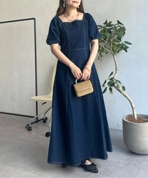 prose verse | スクエアネックパフスリーブデニムワンピース(ワンピース)